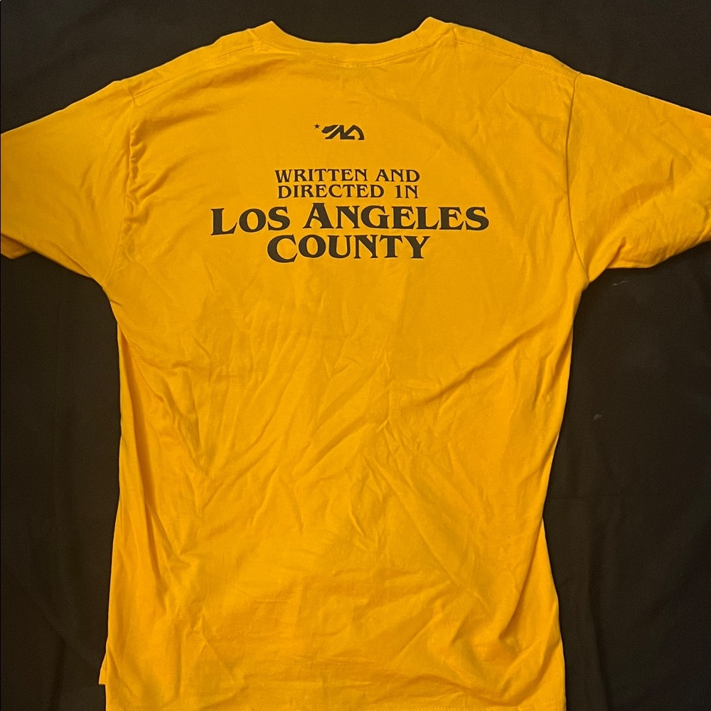M1sk “Written & Directed By” Los Angeles Yellow Graphic T-Shirt